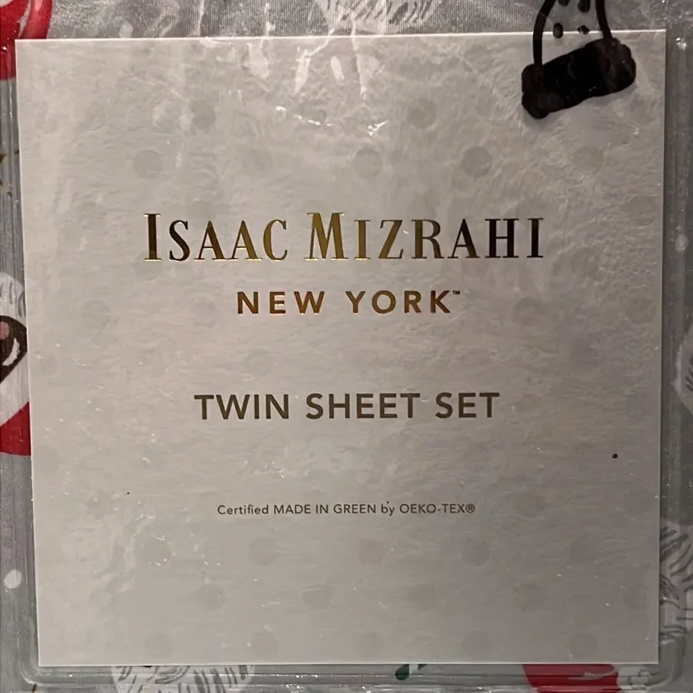 Isaac Mizrahi‎ Christmas Santa Clause Twin Sheet Set